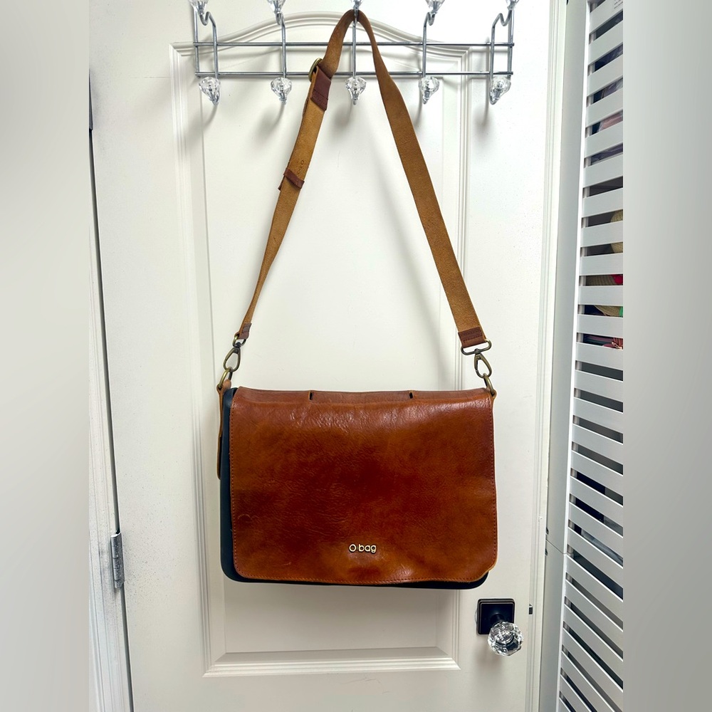 Men’s OBAG Fullspot Brown Leather Crossbody Messenger Bag